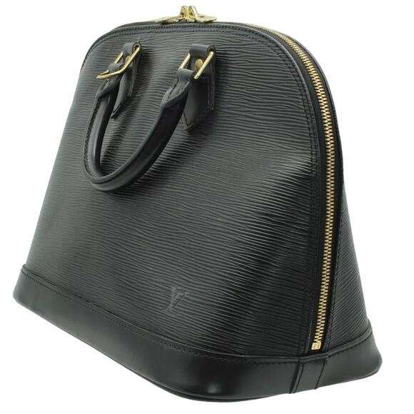 Louis Vuitton Handbags - Louis Vuitton Black Epi Leather Alma PM Handbag Vintage Purse Gold Zip Authentic